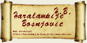 Haralampije Bošnjović vizit kartica
